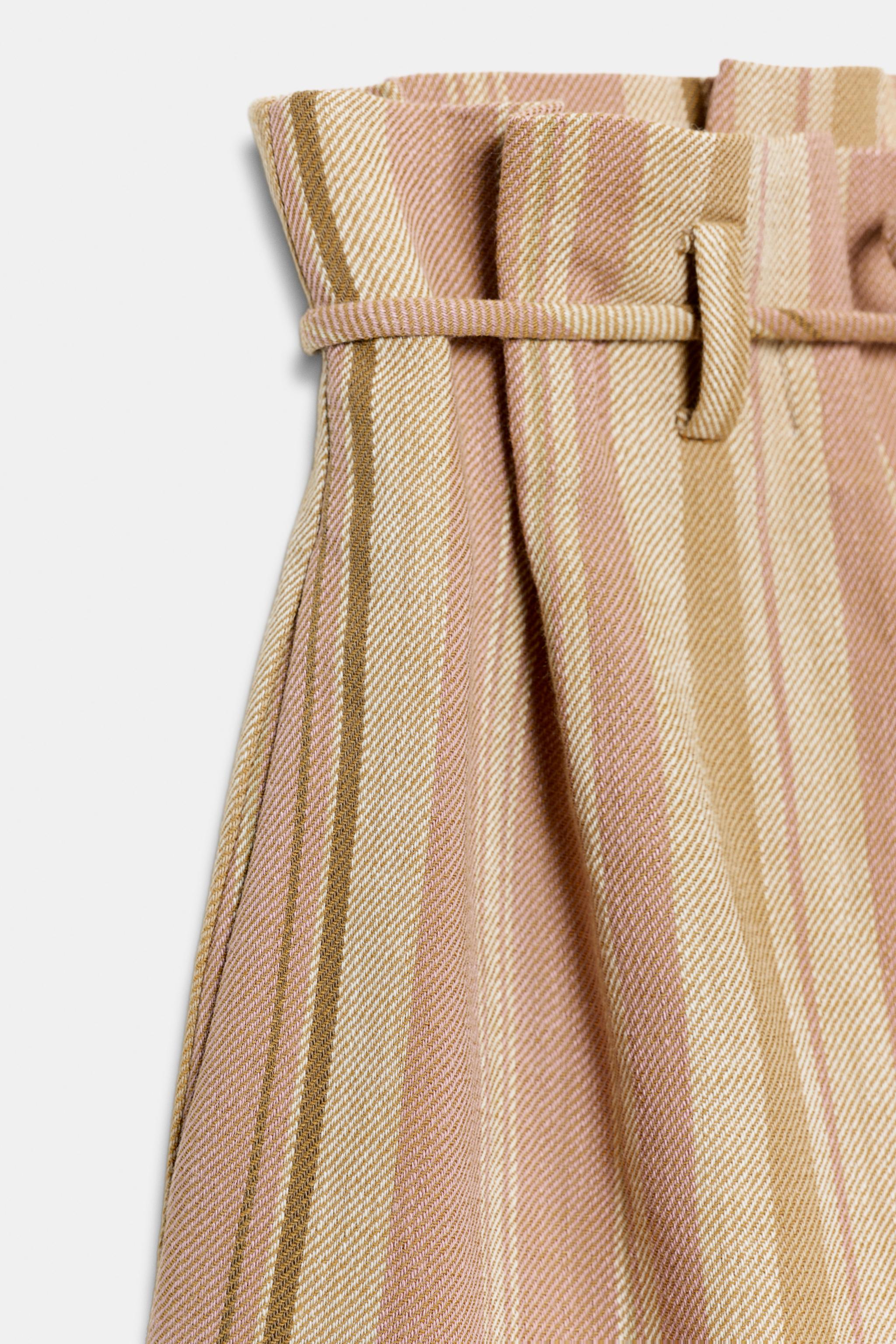 STRIPED SHORTS WITH BELT ZW COLLECTION